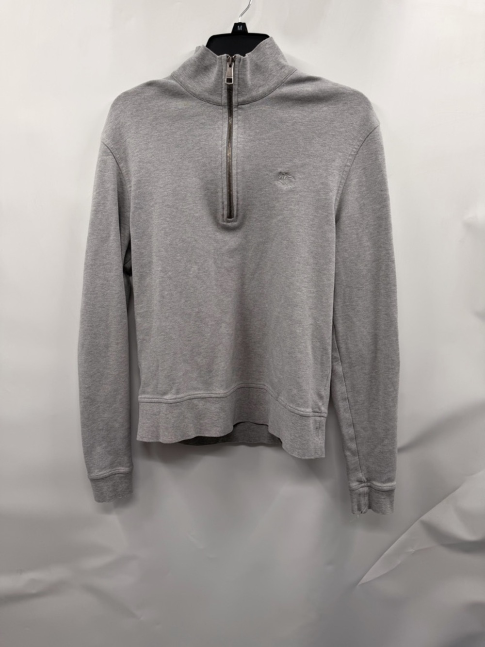 Men's burberry Brit Gray Quarter-Zip Sweater Pullover Mens size small
